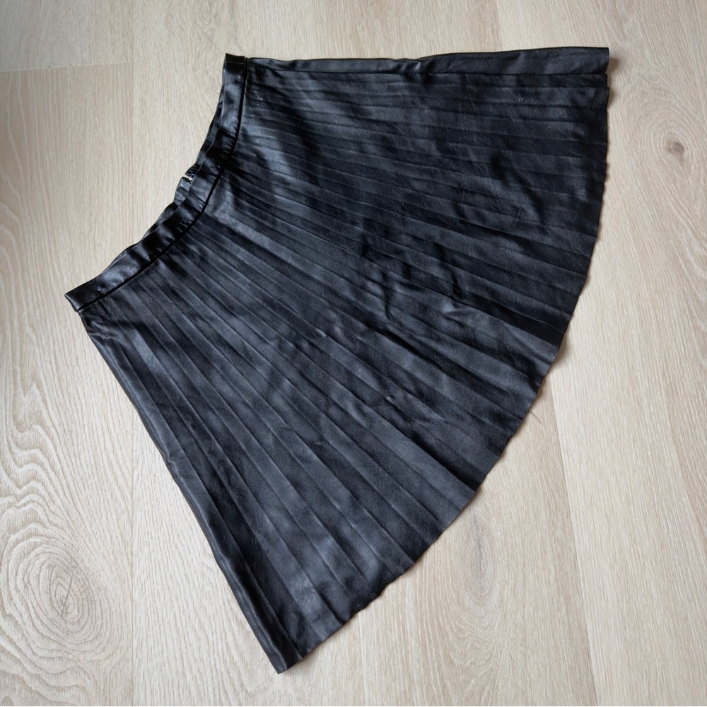 J. Crew Black A-Line Pleated Skirt